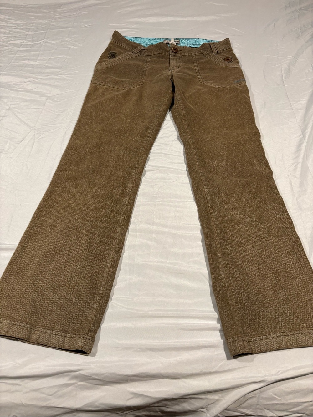 Rip Curl The Search Heritage Jeans Size 7 Teal Belt Loop Accent Flawed
